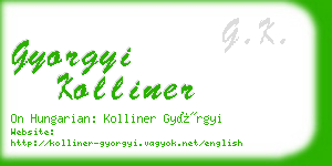 gyorgyi kolliner business card